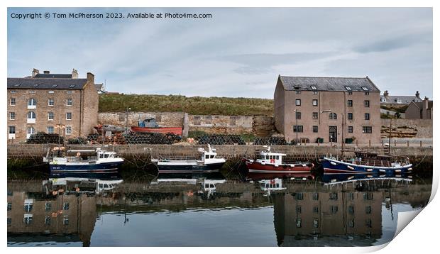 "Twilight Serenity at Burghead Harbour" Print by Tom McPherson