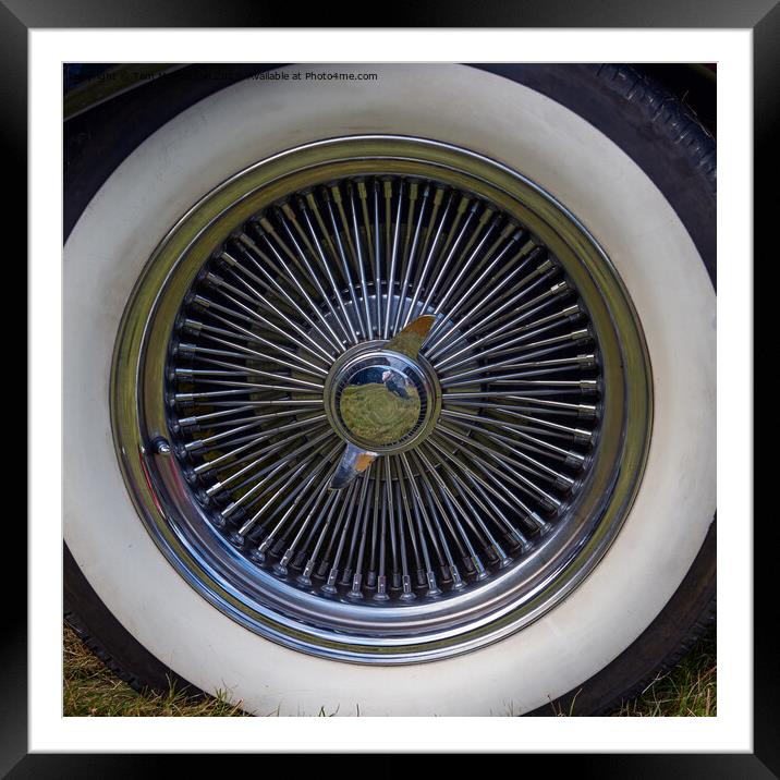 Gleaming Chrome and White-Walled Tyre Framed Mounted Print by Tom McPherson