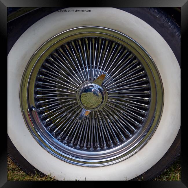 Gleaming Chrome and White-Walled Tyre Framed Print by Tom McPherson