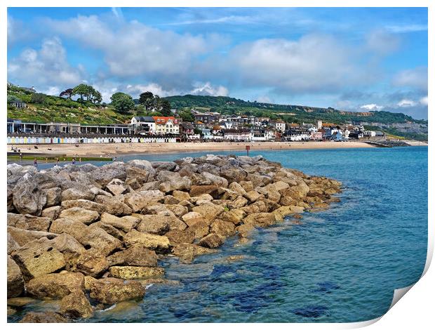 Lyme Regis from North Wall   Print by Darren Galpin