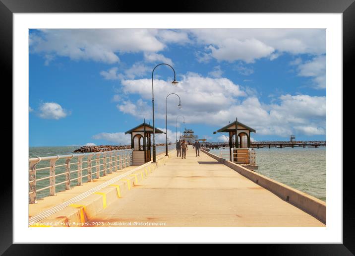 St Kilda Pier: A Penguin Haven in Australia  Framed Mounted Print by Holly Burgess