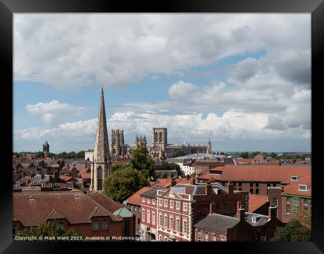 York Minster from Clifford's Tower. Framed Print by Mark Ward