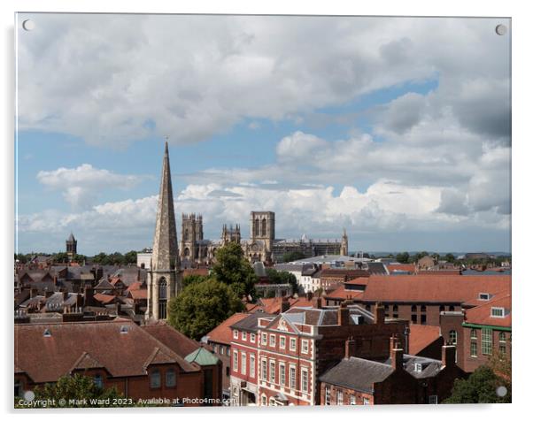 York Minster from Clifford's Tower. Acrylic by Mark Ward