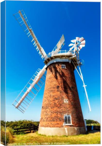 Horsey Wind pump Norfolk Canvas Print by Craig Yates