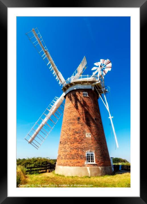 Horsey Wind pump Norfolk Framed Mounted Print by Craig Yates