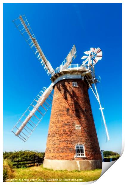 Horsey Wind pump Norfolk Print by Craig Yates