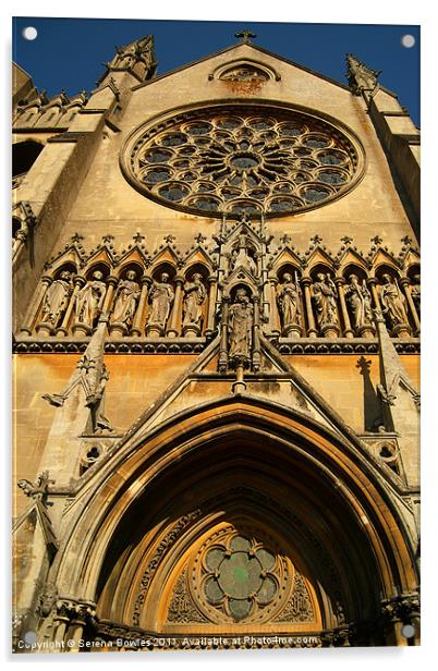 Arundel Cathedral Entrance Acrylic by Serena Bowles