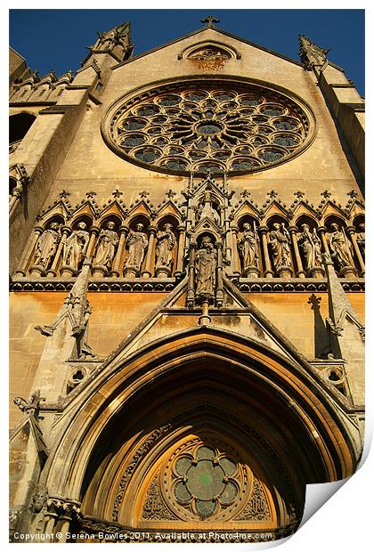Arundel Cathedral Entrance Print by Serena Bowles