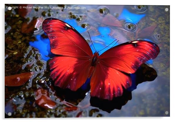 Mesmerising butterfly photography created with generative AI tec Acrylic by Michael Piepgras