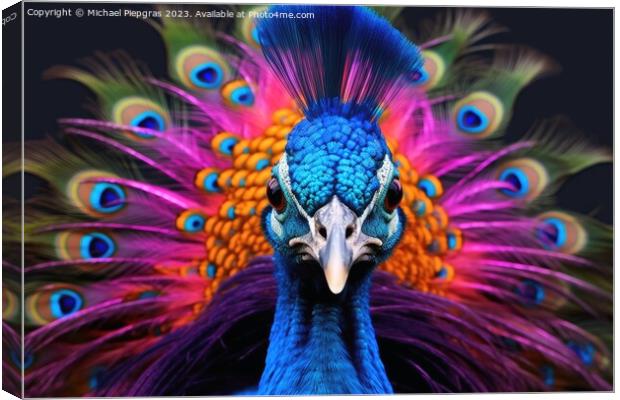 Mesmerizing bird portrait photography created with generative AI Canvas Print by Michael Piepgras