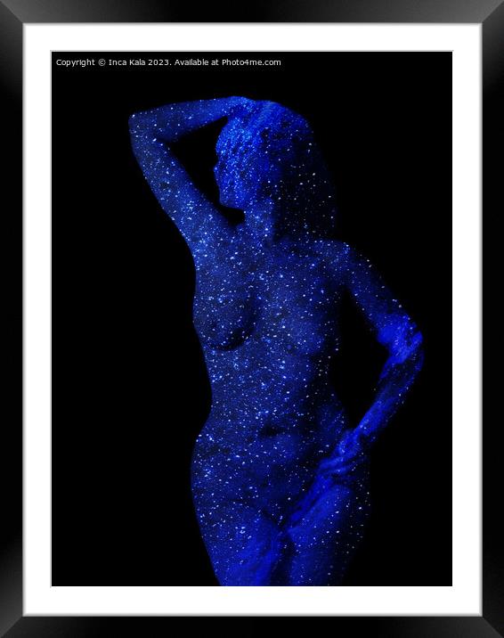 A Starscape on a Female Nude  Framed Mounted Print by Inca Kala