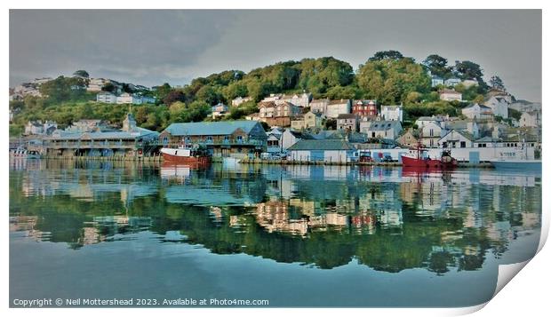 Evening Reflections At Looe. Print by Neil Mottershead