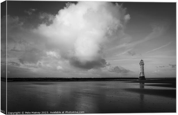 Perch Rock Lighthouse Canvas Print by Pete Mainey