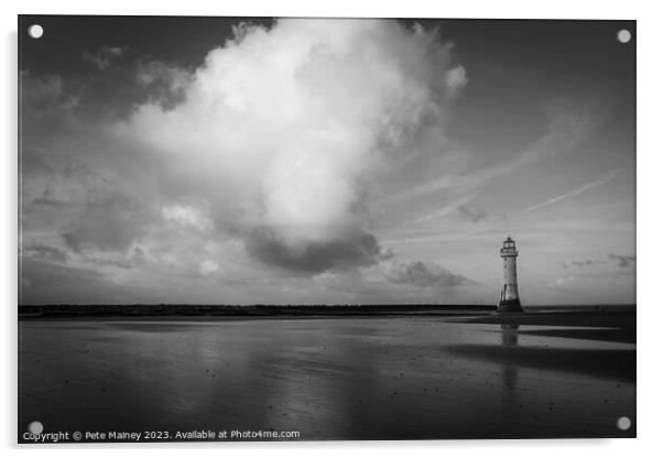 Perch Rock Lighthouse Acrylic by Pete Mainey