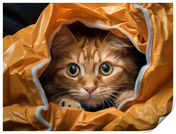 Let The Cat Out Of The Bag Print by Steve Smith