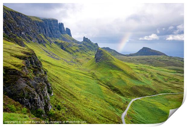 Quiraing and Rainbow Print by Darrell Evans
