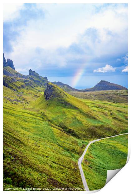 Rainbow in the Quiraing Print by Darrell Evans