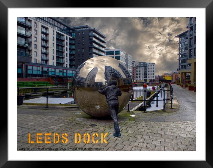 Leeds Dock Framed Mounted Print by Alison Chambers