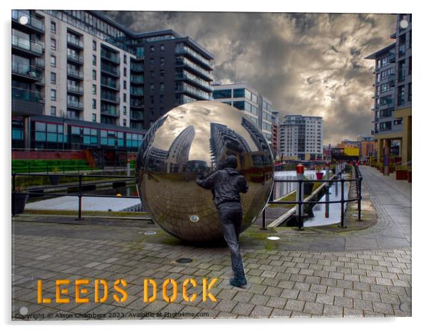 Leeds Dock Acrylic by Alison Chambers
