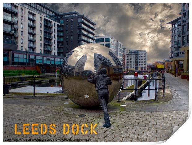 Leeds Dock Print by Alison Chambers