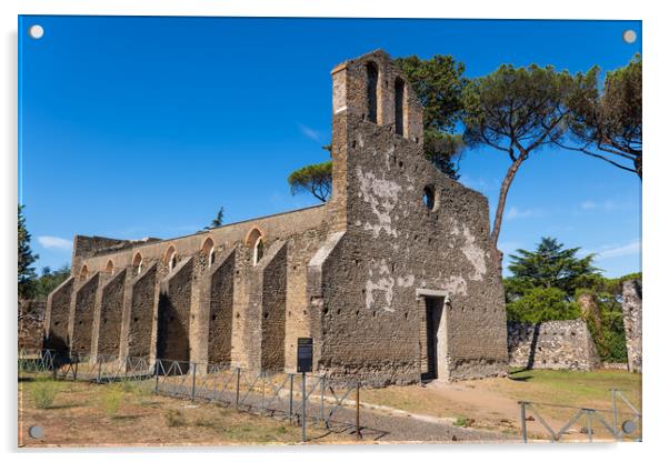 Saint Nicholas Church at Via Appia Antica in Rome Acrylic by Artur Bogacki