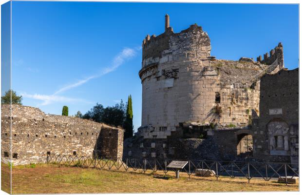 Mausoleo di Cecilia Metella in Rome Canvas Print by Artur Bogacki