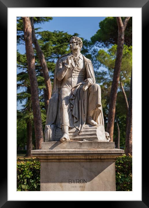 Statue of Poet Lord Byron Framed Mounted Print by Artur Bogacki