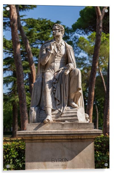 Statue of Poet Lord Byron Acrylic by Artur Bogacki