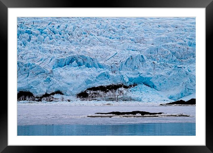 Arctic Ice Blue Glacier on Spitsbergen Svalbard Framed Mounted Print by Martyn Arnold