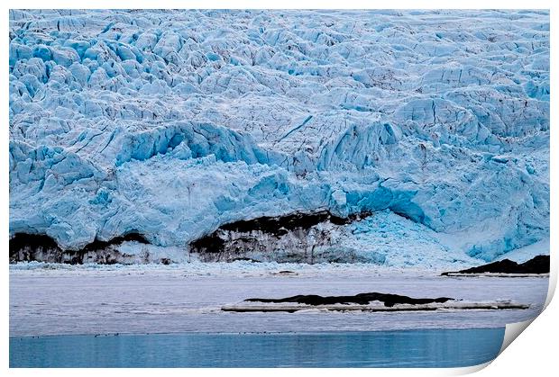 Arctic Ice Blue Glacier on Spitsbergen Svalbard Print by Martyn Arnold