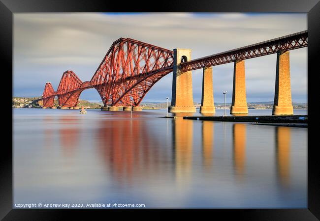Morning at the Forth Bridge. (South Queensferry) Framed Print by Andrew Ray