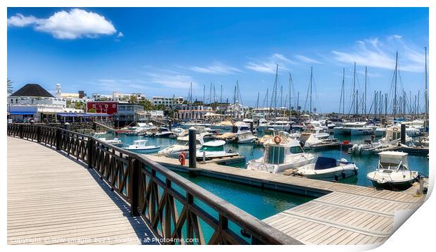 Lanzarote Marina Rubicon Playa Blanca Print by RJW Images