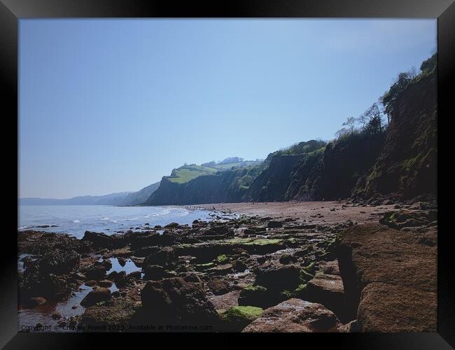 Hidden Devon beach Framed Print by Charles Powell