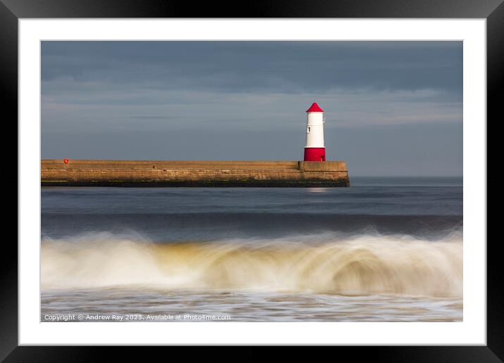 Incoming Wave (Berwick-upon-Tweed) Framed Mounted Print by Andrew Ray
