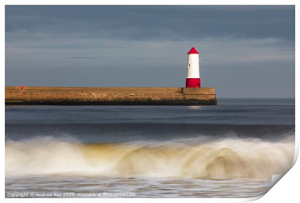 Incoming Wave (Berwick-upon-Tweed) Print by Andrew Ray