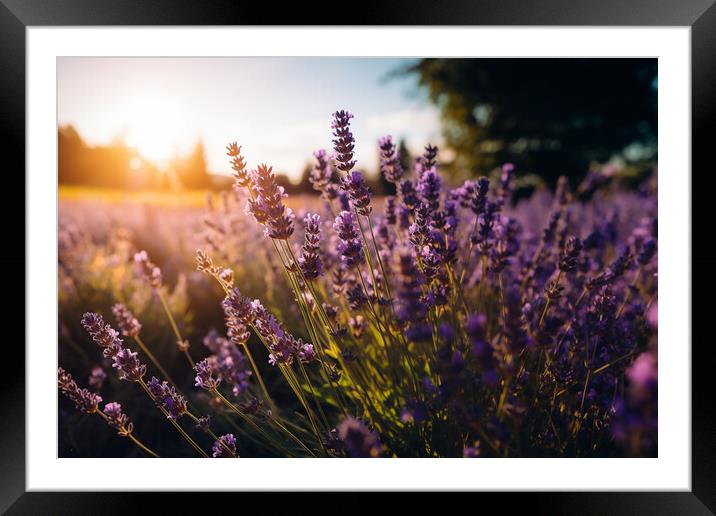 Lavender Field  Framed Mounted Print by CC Designs