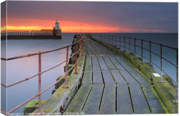 Blyth sunrise Canvas Print by Andrew Ray