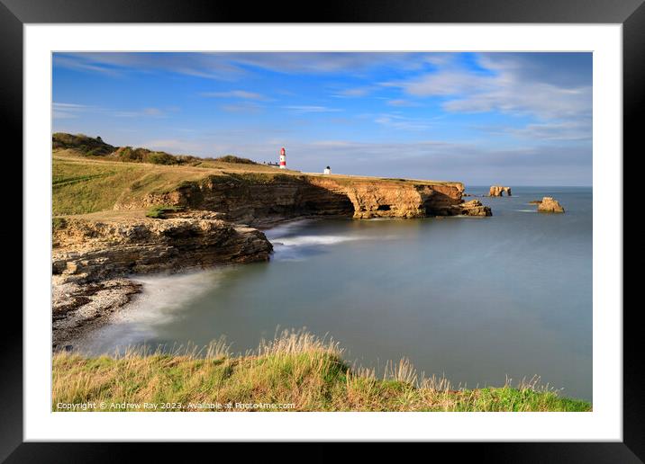 Towards Souter Lighthouse Framed Mounted Print by Andrew Ray