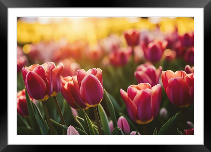 Tulips Framed Mounted Print by CC Designs