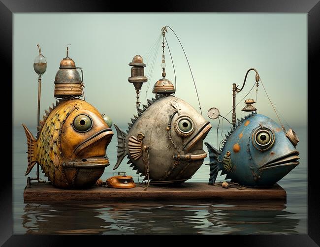 Different Kettle Of Fish Framed Print by Steve Smith