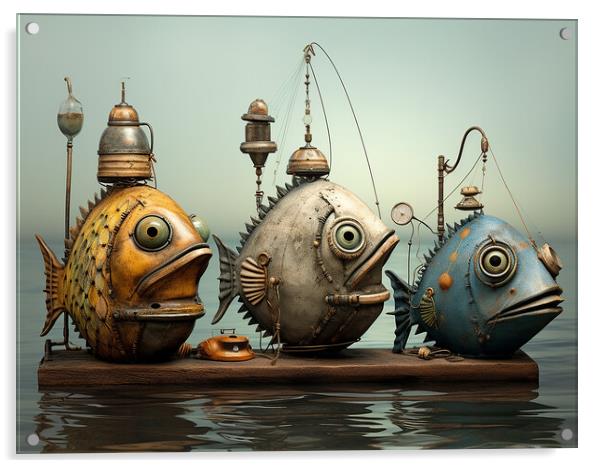 Different Kettle Of Fish Acrylic by Steve Smith