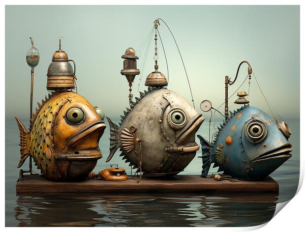 Different Kettle Of Fish Print by Steve Smith