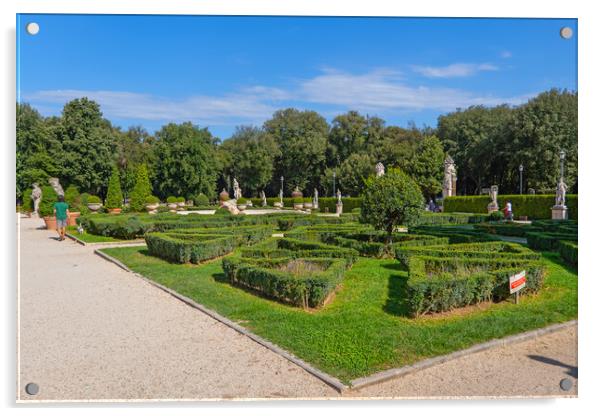 Villa Borghese Gardens in Rome Acrylic by Artur Bogacki