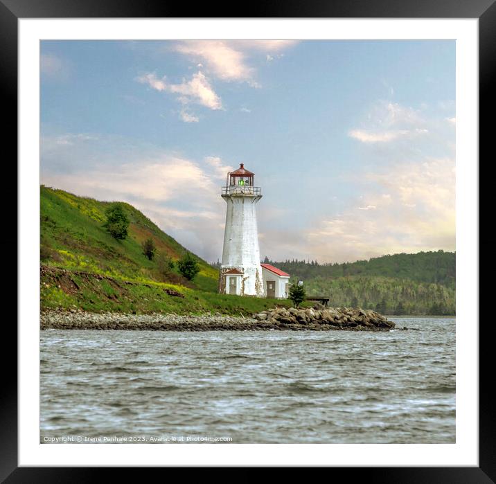 Lighthouse George Island Nova Scotia Framed Mounted Print by Irene Penhale