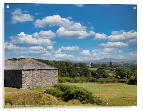 Dartmoor England. Looking towards Sheepstor Acrylic by Roger Mechan