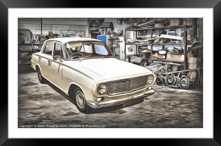"Timeless Elegance: A Vintage Vauxhall Victor" Framed Mounted Print by Kevin Maughan
