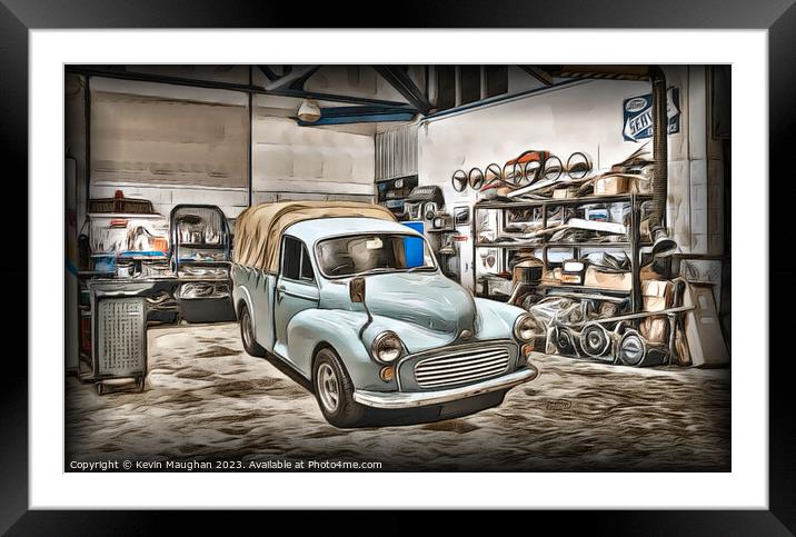"Vintage Blue Morris 8 Pickup: A Timeless Beauty" Framed Mounted Print by Kevin Maughan
