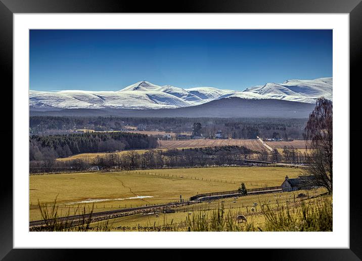 Abernethy and the Cairngorm Mountains Framed Mounted Print by Robert Murray
