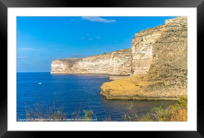 Sanap Cliffs Gozo Framed Mounted Print by Margaret Ryan