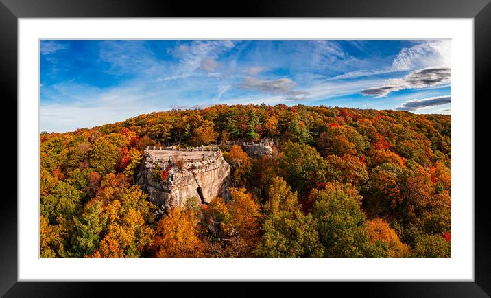 Coopers Rock state park overlook over the Cheat Ri Framed Mounted Print by Steve Heap